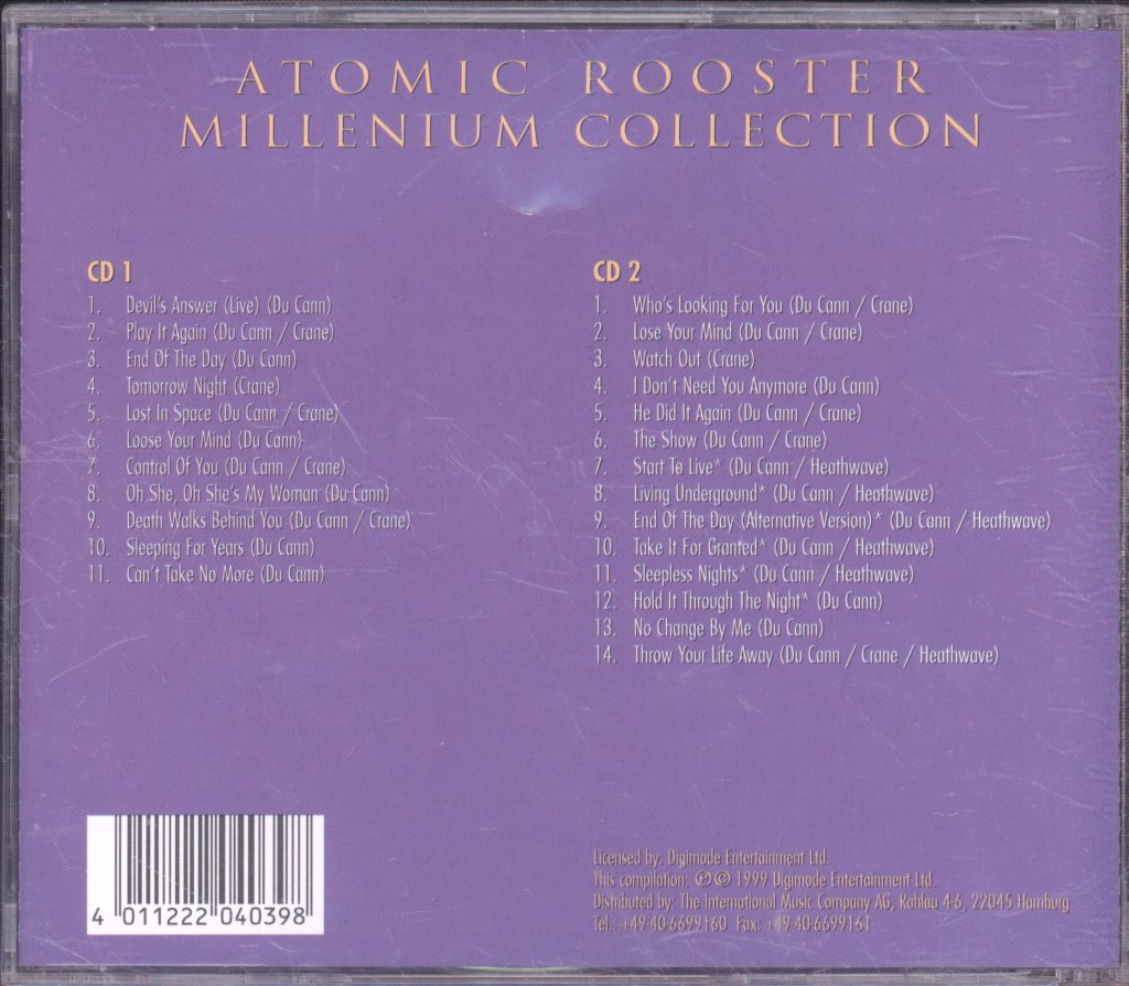Atomic Rooster - Millenium Collection - Double Cd