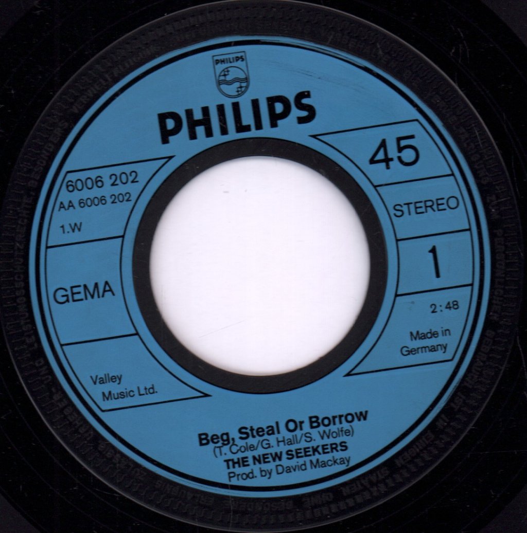 New Seekers - Beg Steal Or Borrow - 7 Inch