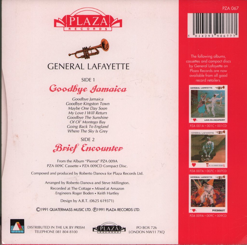 General Lafayette - Goodbye Jamaica - 7 Inch