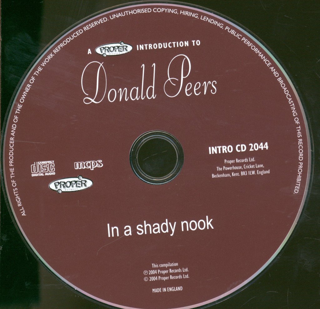 Donald Peers - In A Shady Nook - Cd