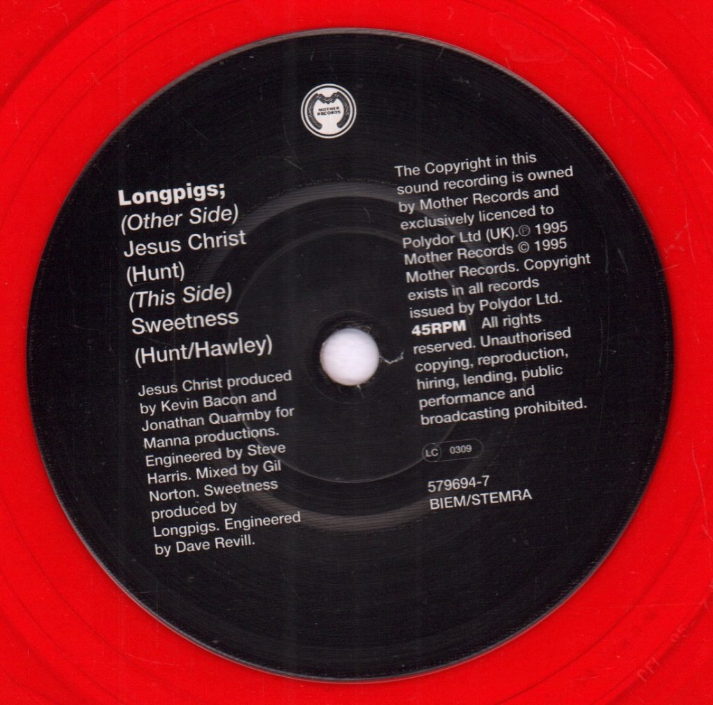 Longpigs - Jesus Christ - 7 Inch