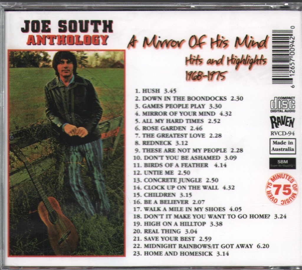 Joe South - Anthology (A Mirror Of His Mind: Hits And Highlights 1968-1975) - Cd