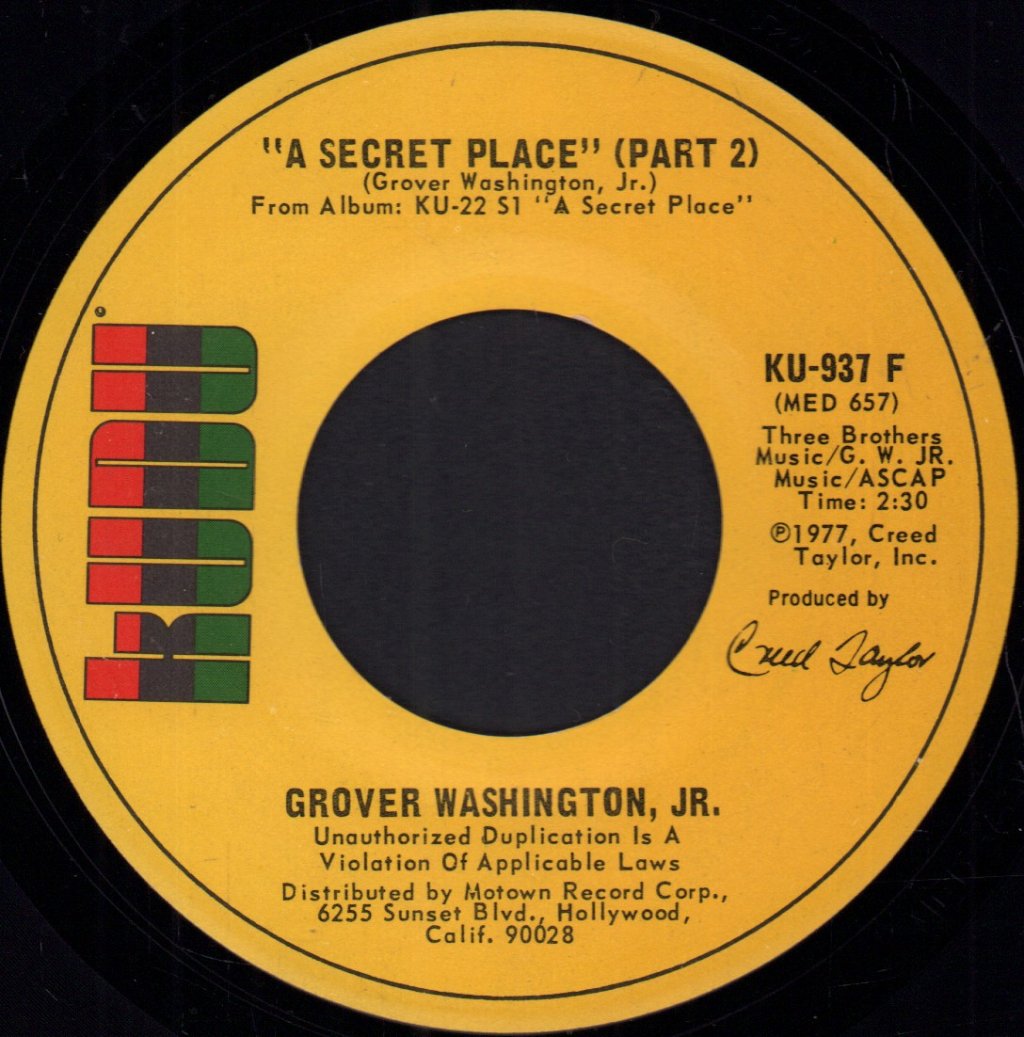 Grover Washington, Jr. - A Secret Place - 7 Inch