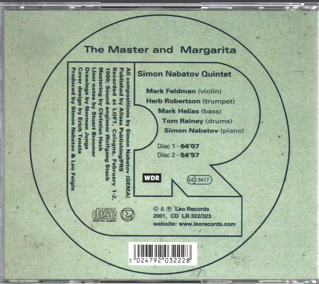 Simon Nabatov Quintet - Master And Margarita - Double Cd
