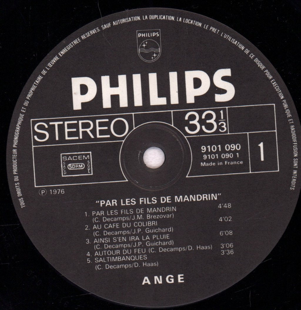 Ange - Par Les Fils De Mandrin - Lp