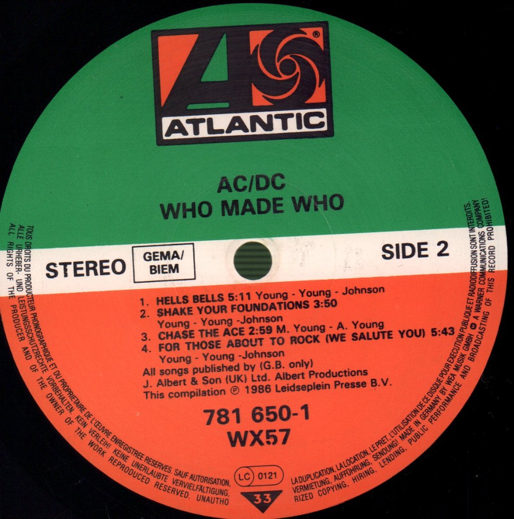 AC/DC - Who Made Who - Lp