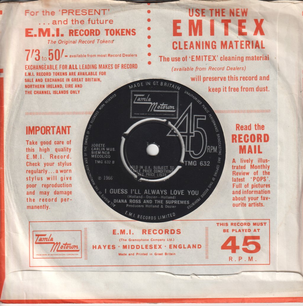 Diana Ross And The Supremes - In And Out Of Love - 7 Inch