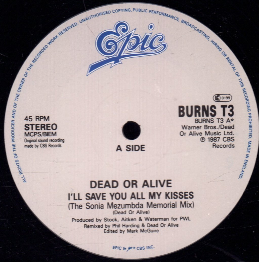 Dead Or Alive - I'll Save You All My Kisses - 12 Inch