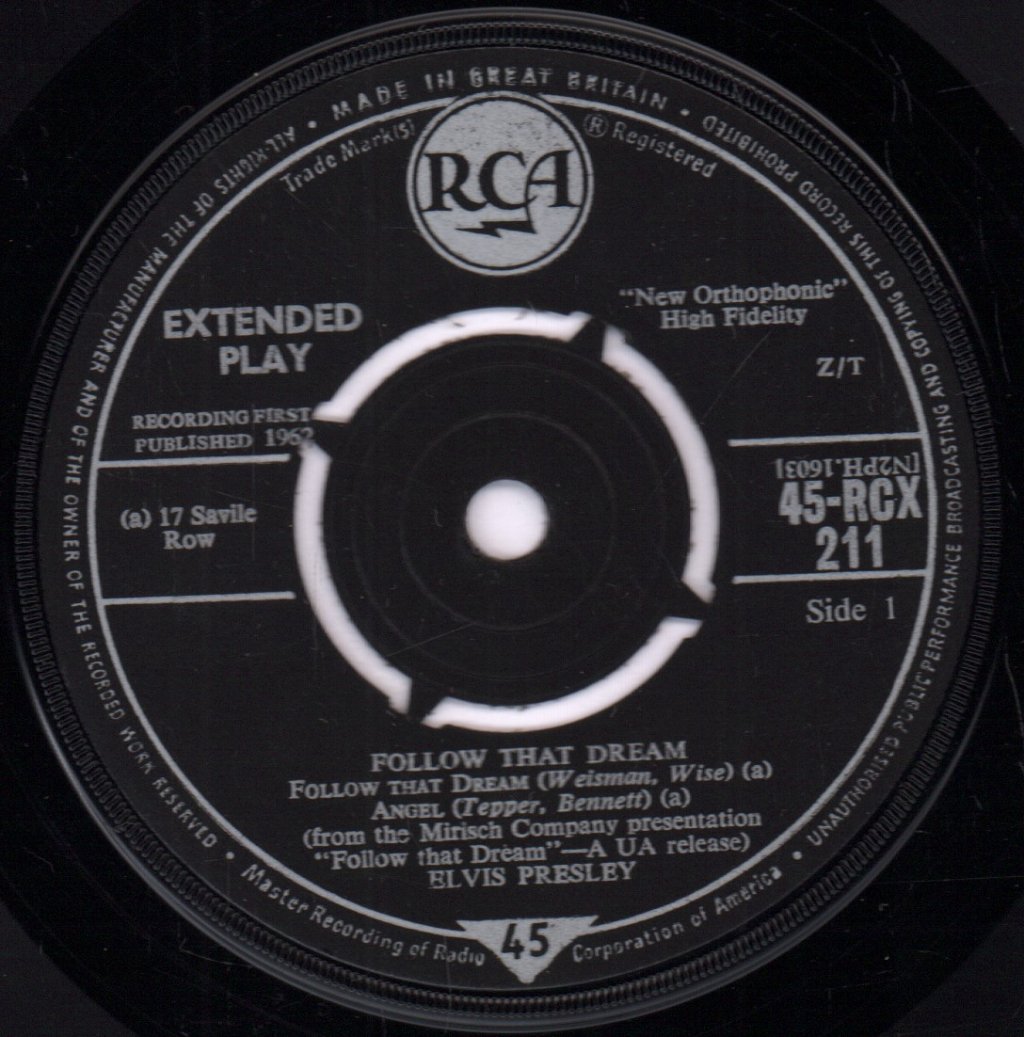 Elvis Presley - Follow That Dream - 7 Inch