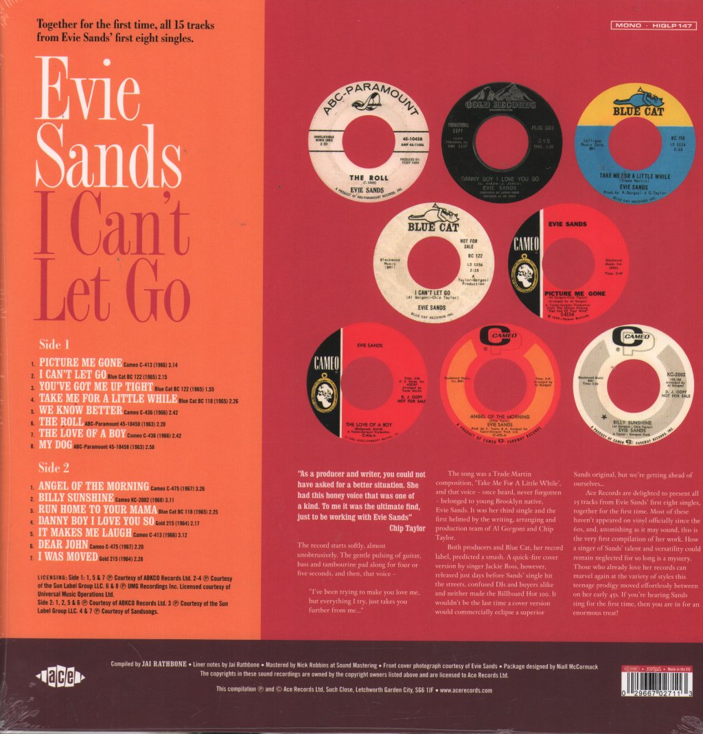 Evie Sands - I Can't Let Go - Lp