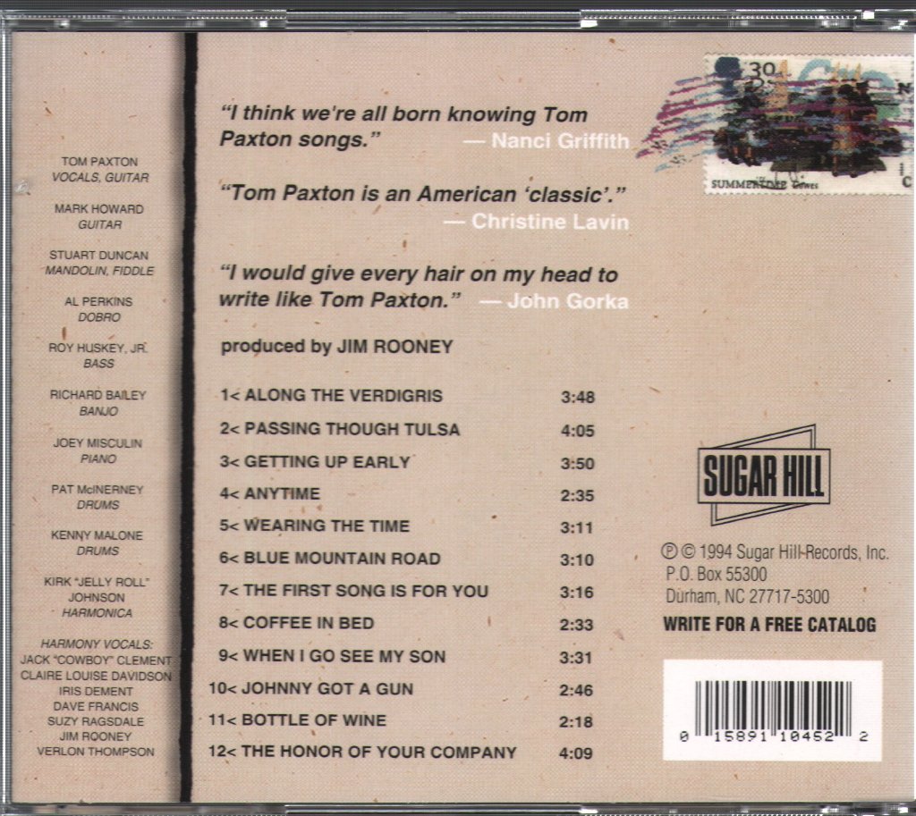 Tom Paxton - Wearing The Time - Cd