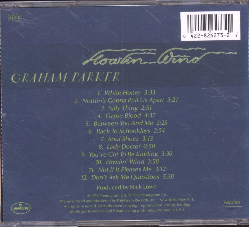 Graham Parker - Howlin Wind - Cd