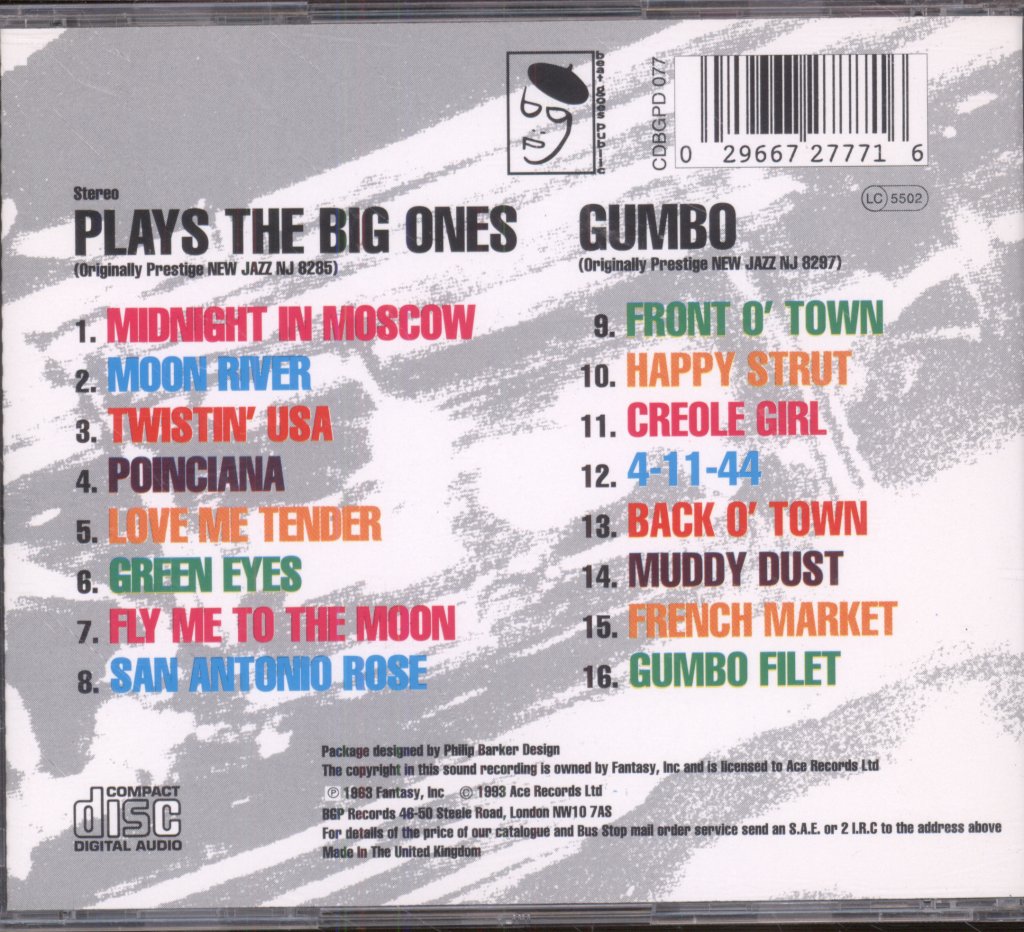 Pony Poindexter - Plays The Big Ones/Gumbo - Cd