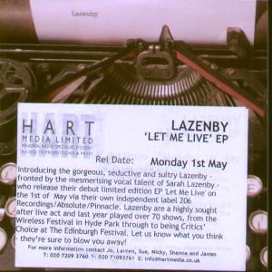 Lazenby - Let Me Live - Cd