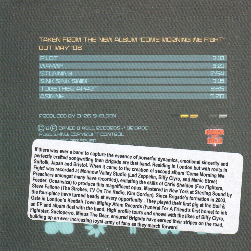 Brigade - Come Morning We Fight - Cdr