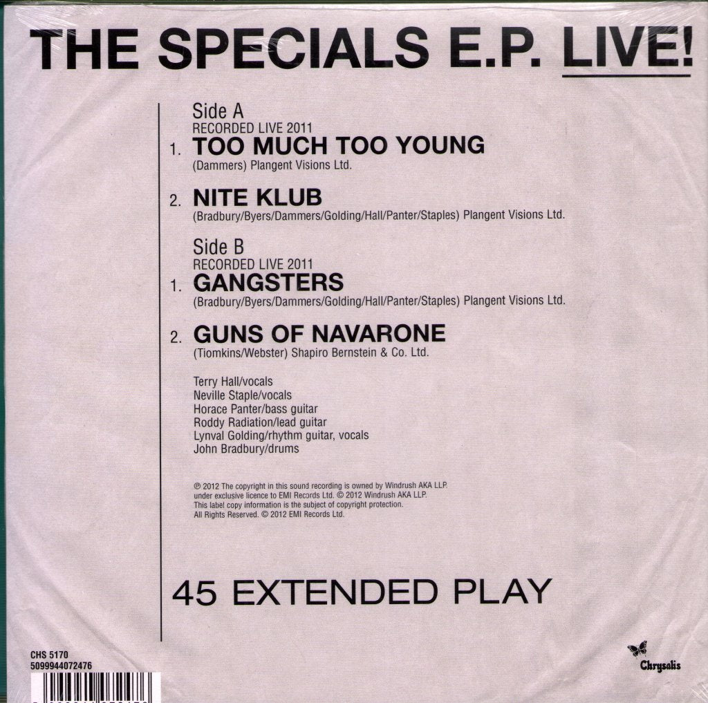 Specials - Specials E.P. Live! - 7 Inch