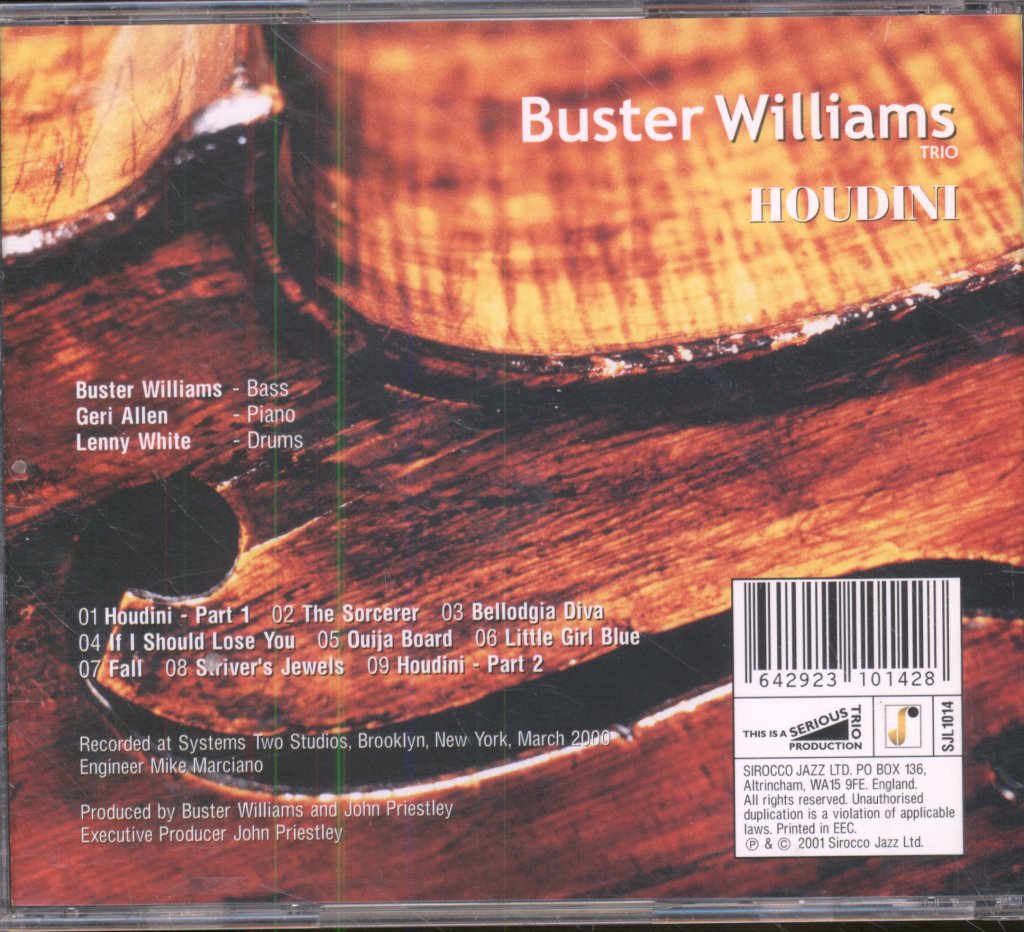 Buster Williams - Houdini - Cd