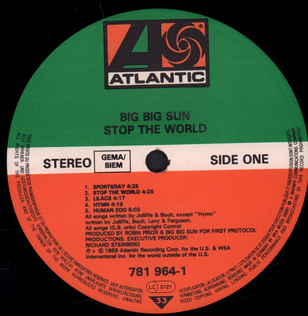 Big Big Sun - Stop The World - Lp