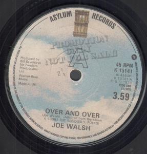 Joe Walsh - Over And Over - 7 Inch