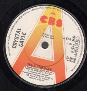 Crystal Gayle - Half The Way - 7 Inch
