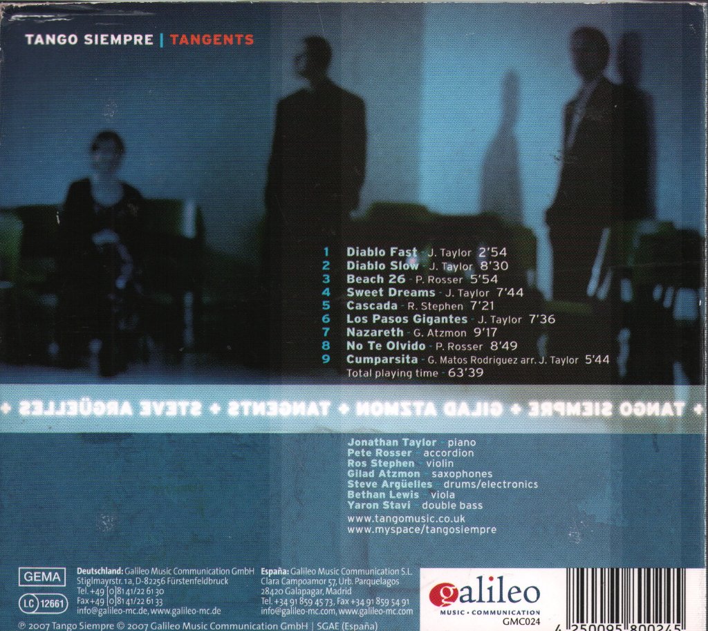 Tango Siempre - Tangents - Cd