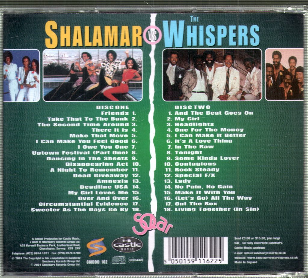 Shalamar/Whispers - Shalamar Vs Whispers - Cd