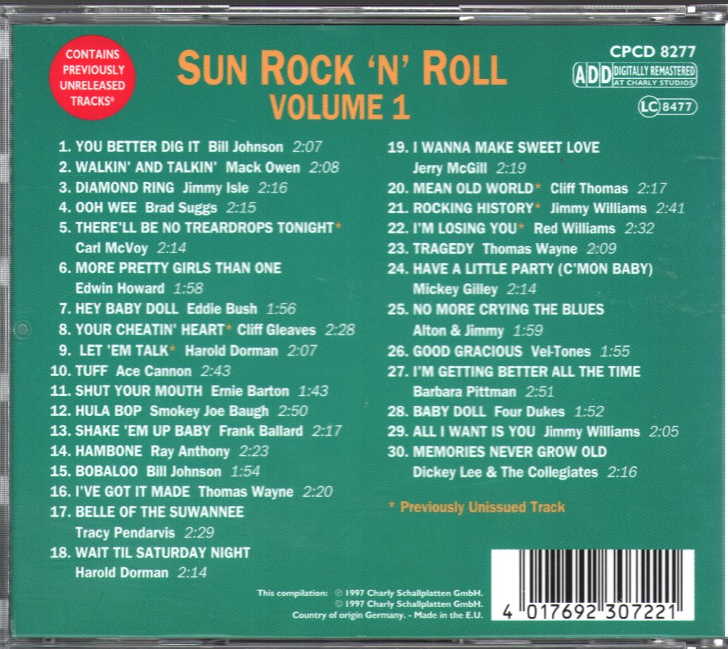 Various Artists - Sun Rock 'N' Roll Volume 1 - Cd