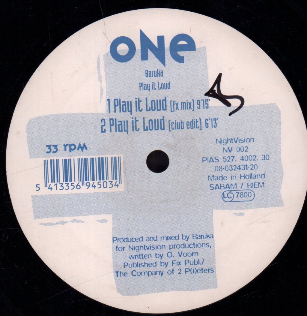 Baruka - Play It Loud - 12 Inch
