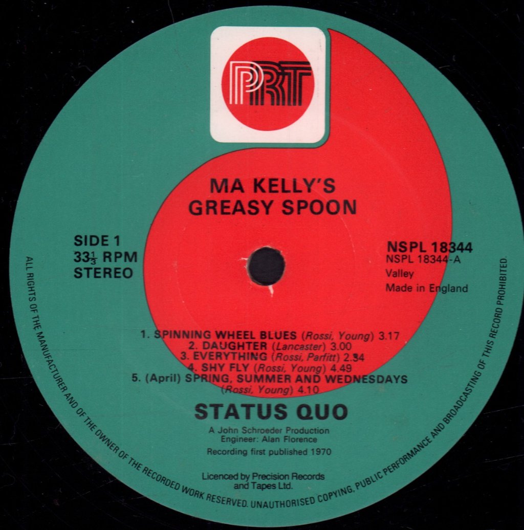 Status Quo - Ma Kelly's Greasy Spoon - Lp