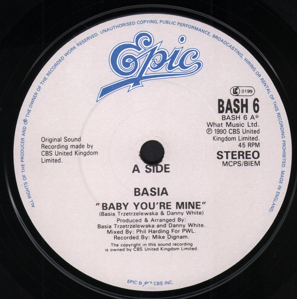 Basia - Baby You're Mine - 7 Inch