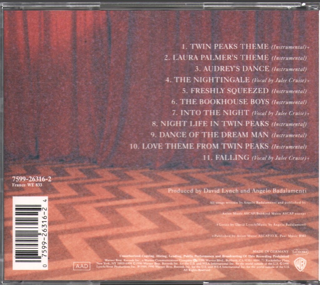 Angelo Badalamenti - Music From Twin Peaks - Cd