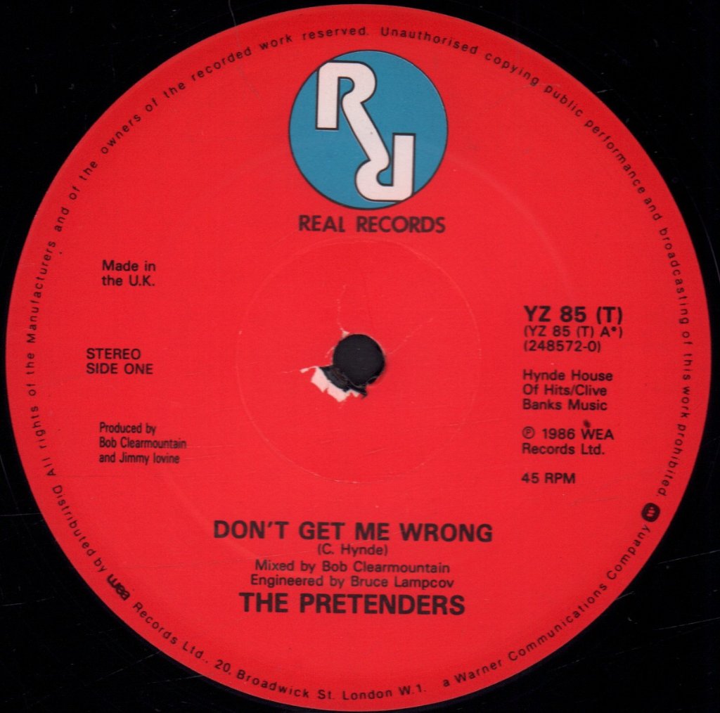 Pretenders - Don't Get Me Wrong - 12 Inch