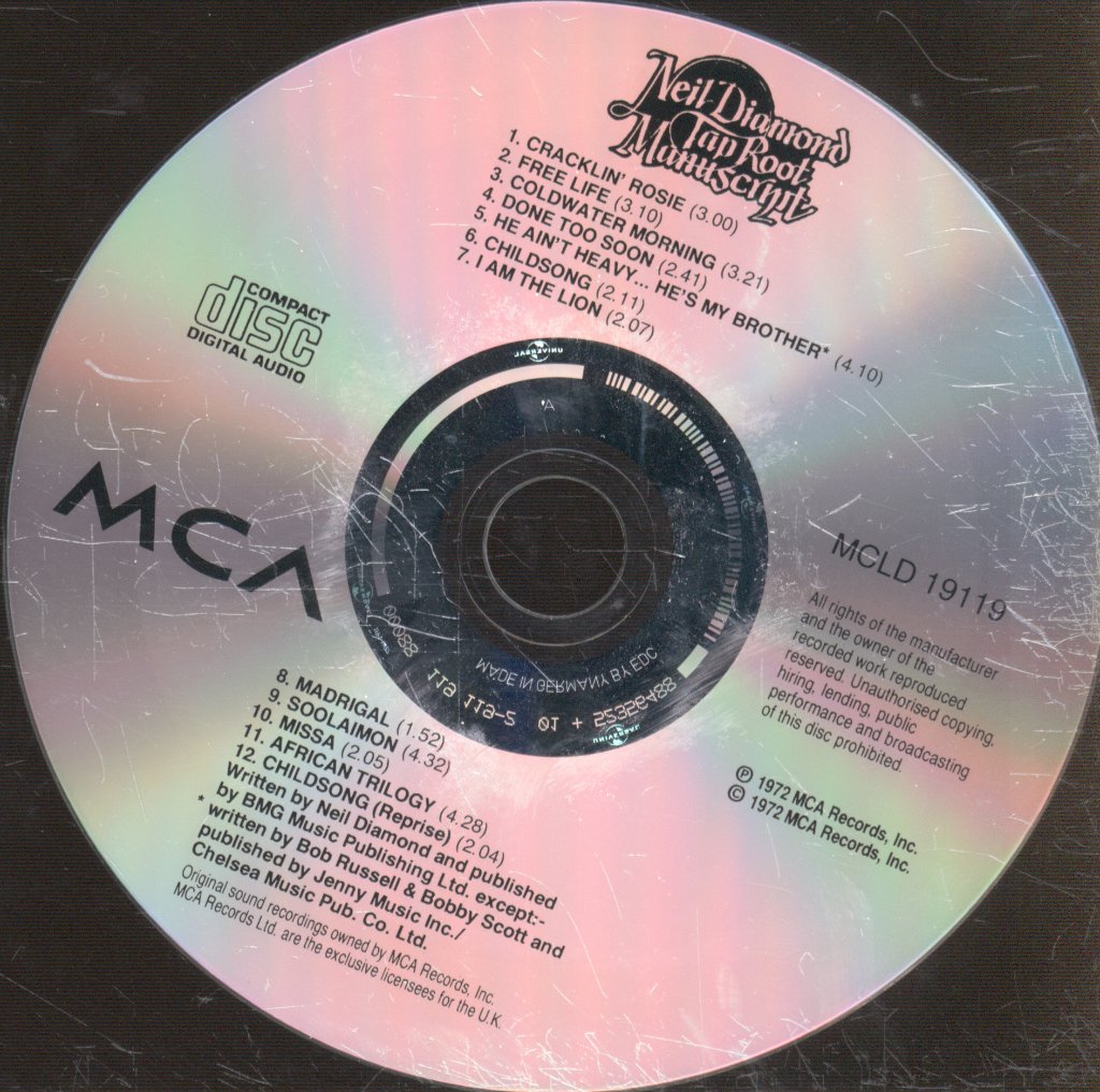 Neil Diamond - Tap Root Manuscript - Cd