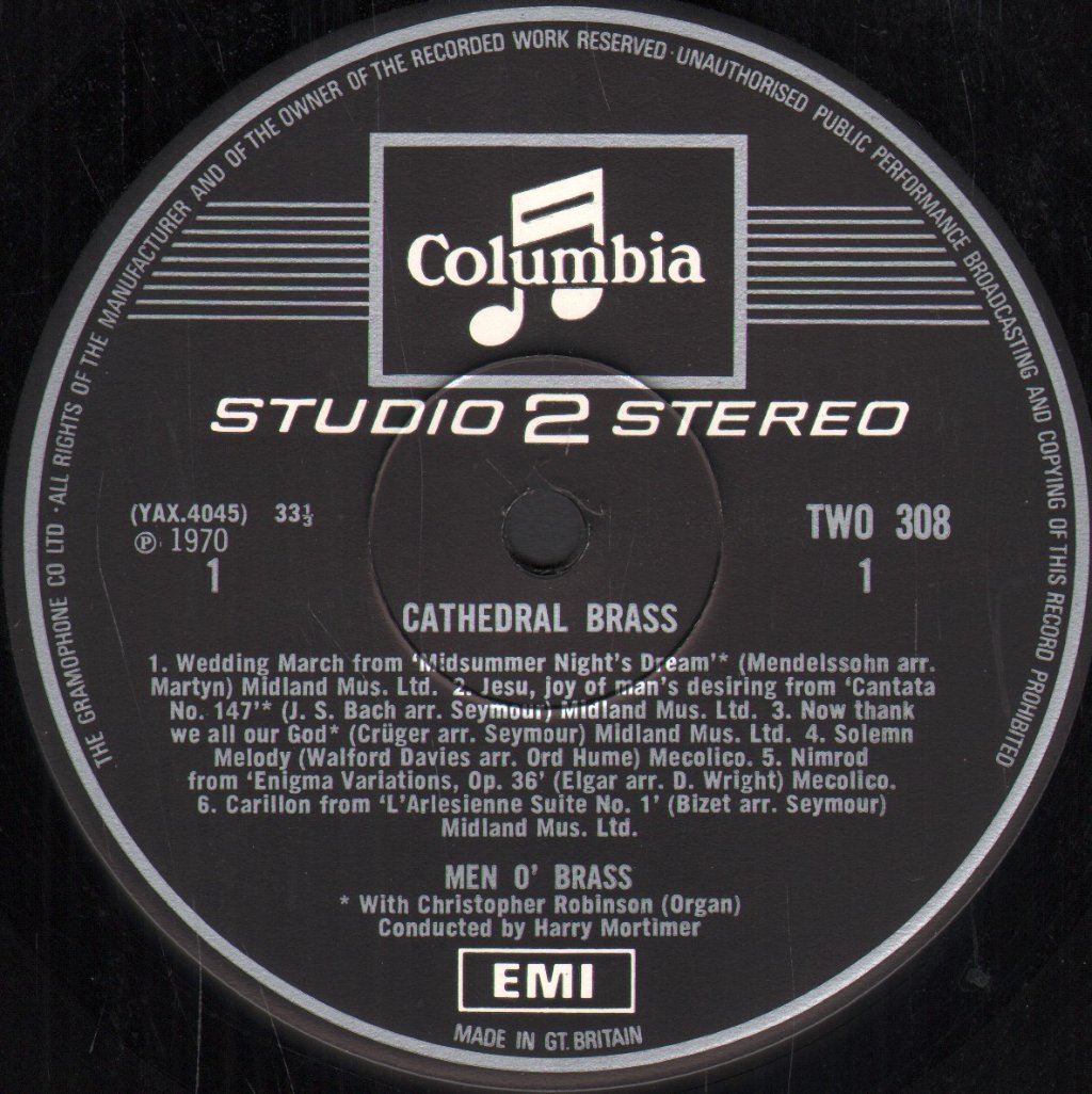 Men O' Brass - Cathedral Brass - Lp