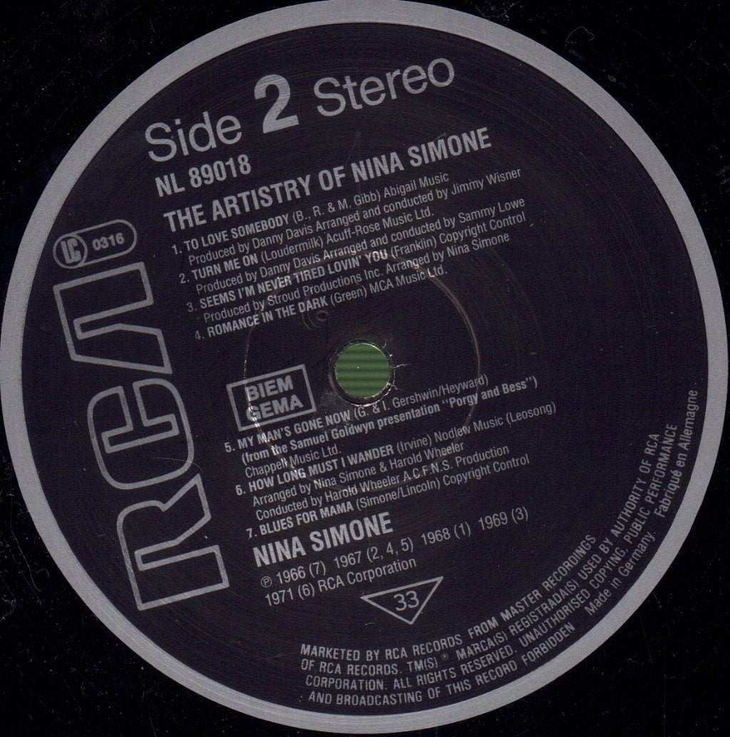 Nina Simone - Artistry Of - Lp