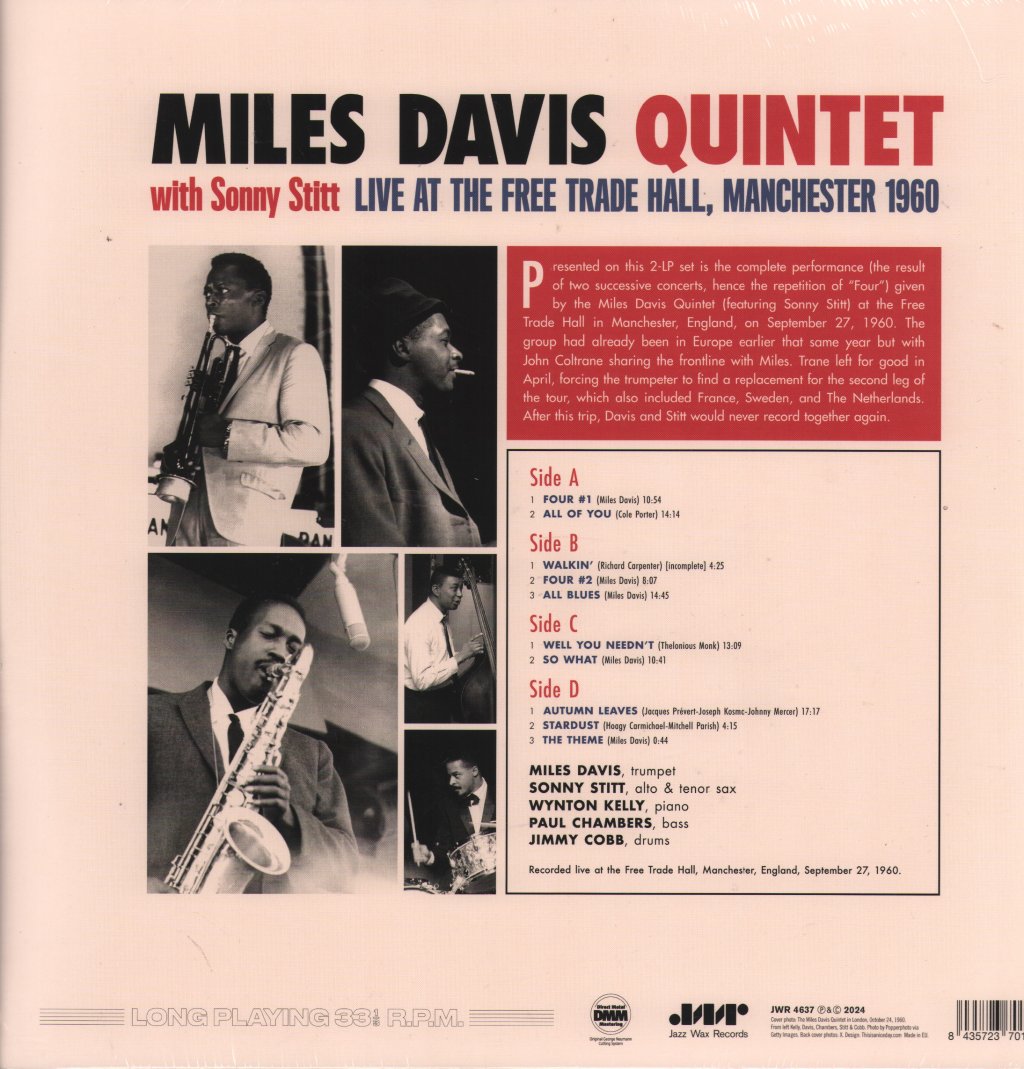 Miles Davis Quintet - Live At the Free Trade Hall, Manchester 1960 - Double Lp