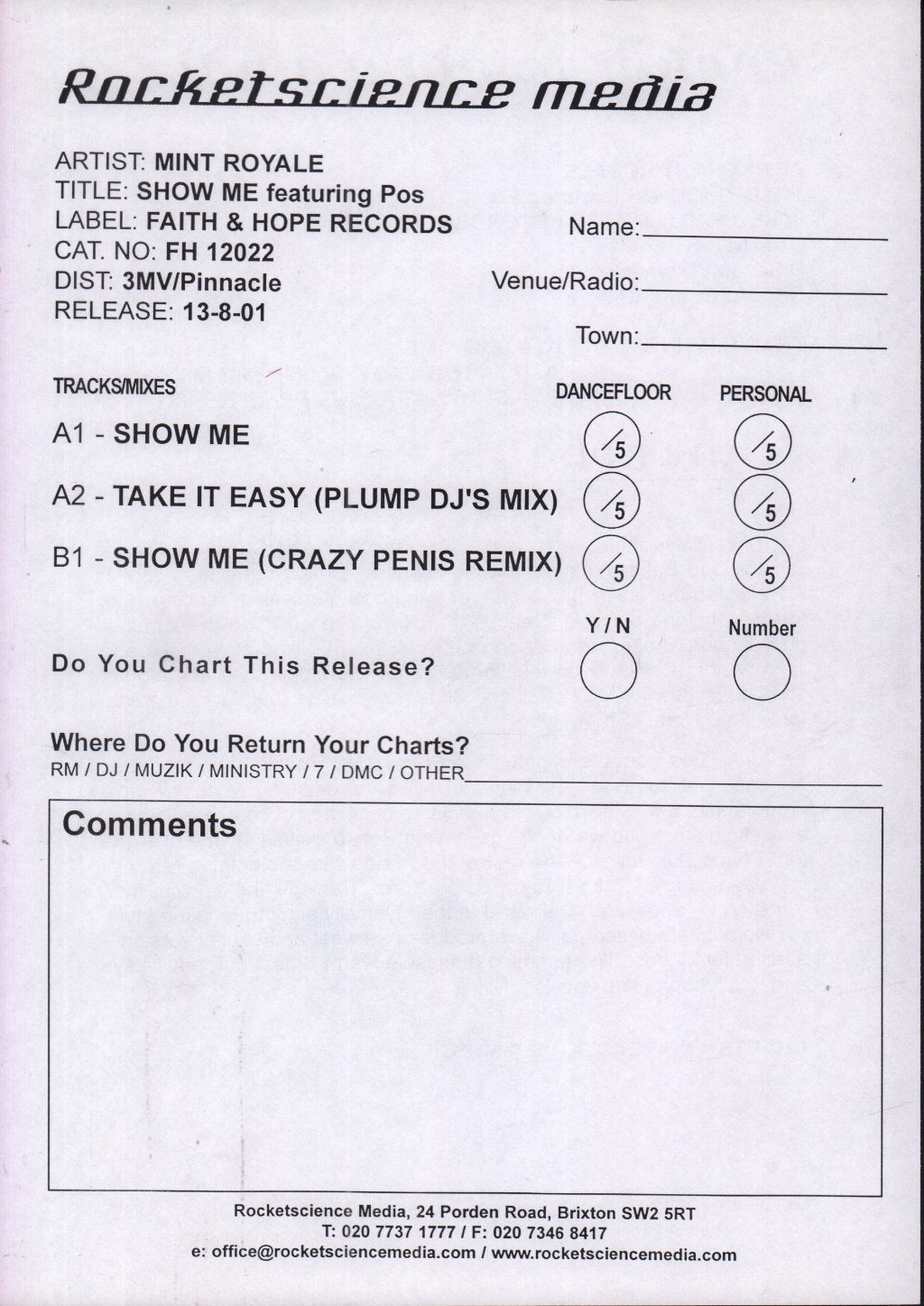 Mint Royale - Show Me - 12 Inch