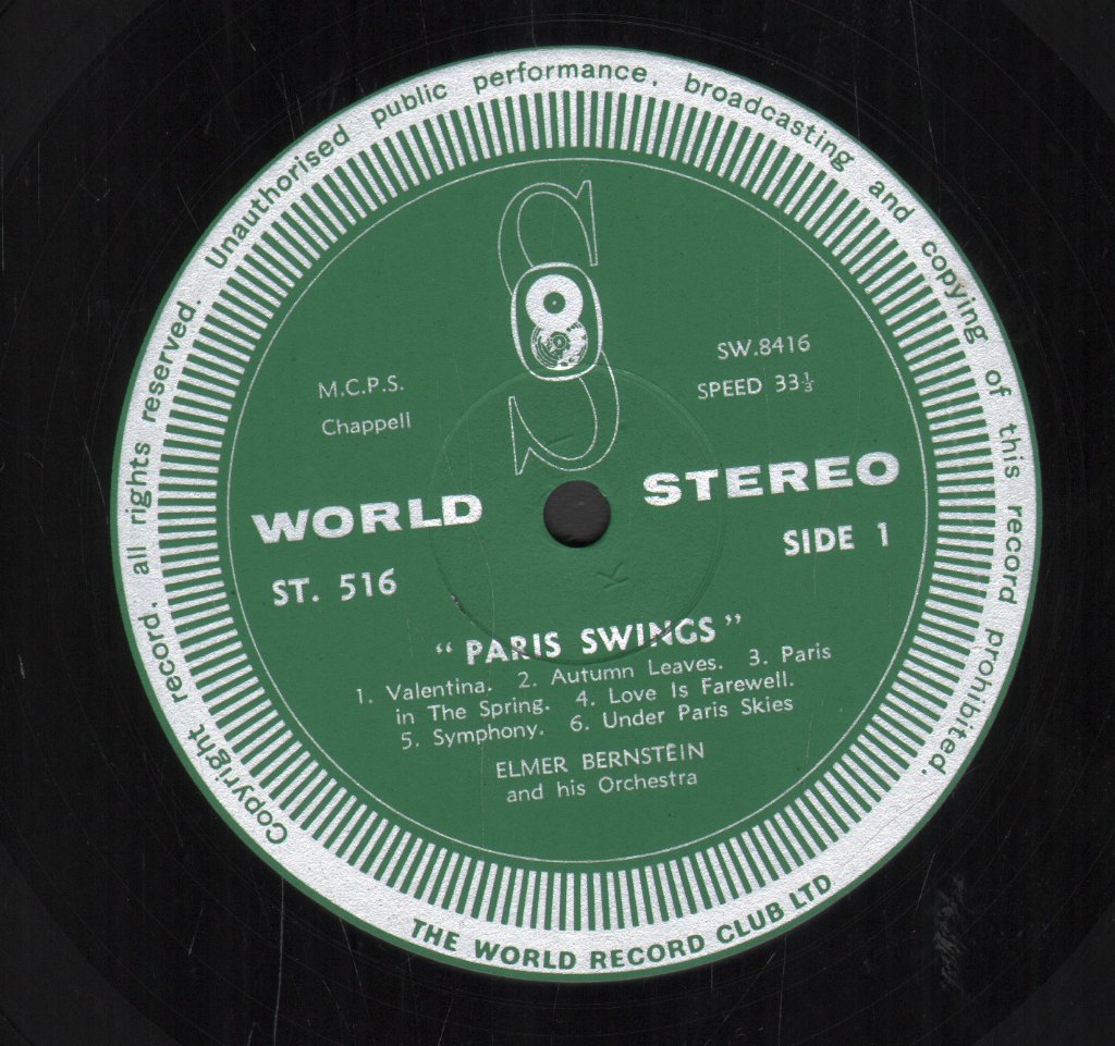 Elmer Bernstein - Paris Swings - Lp