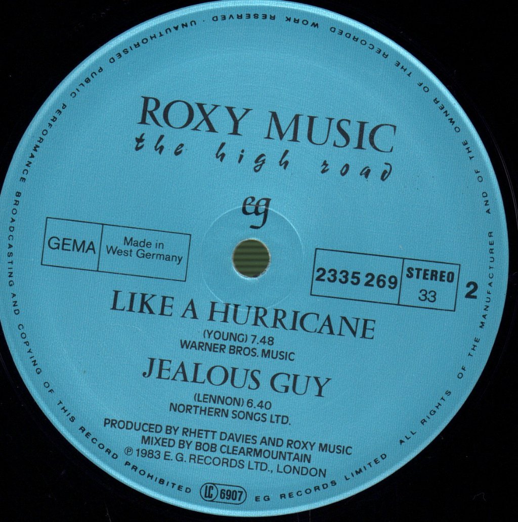 Roxy Music - High Road EP - 12 Inch