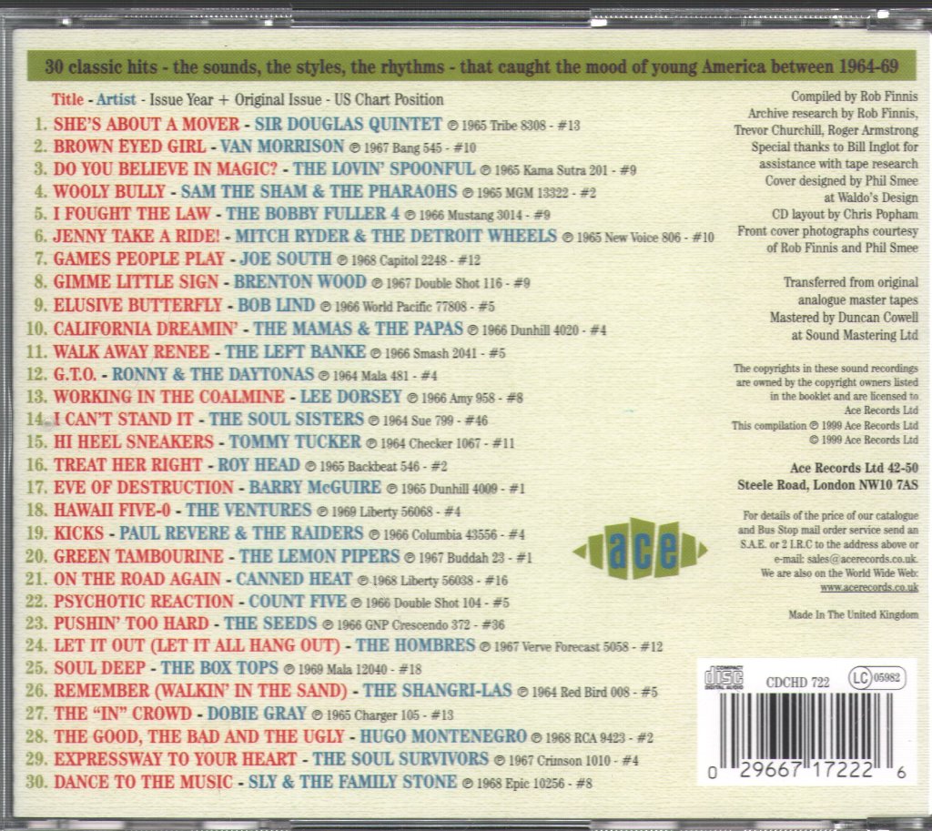Various Artists - Chartbusters USA Volume 1 - Cd