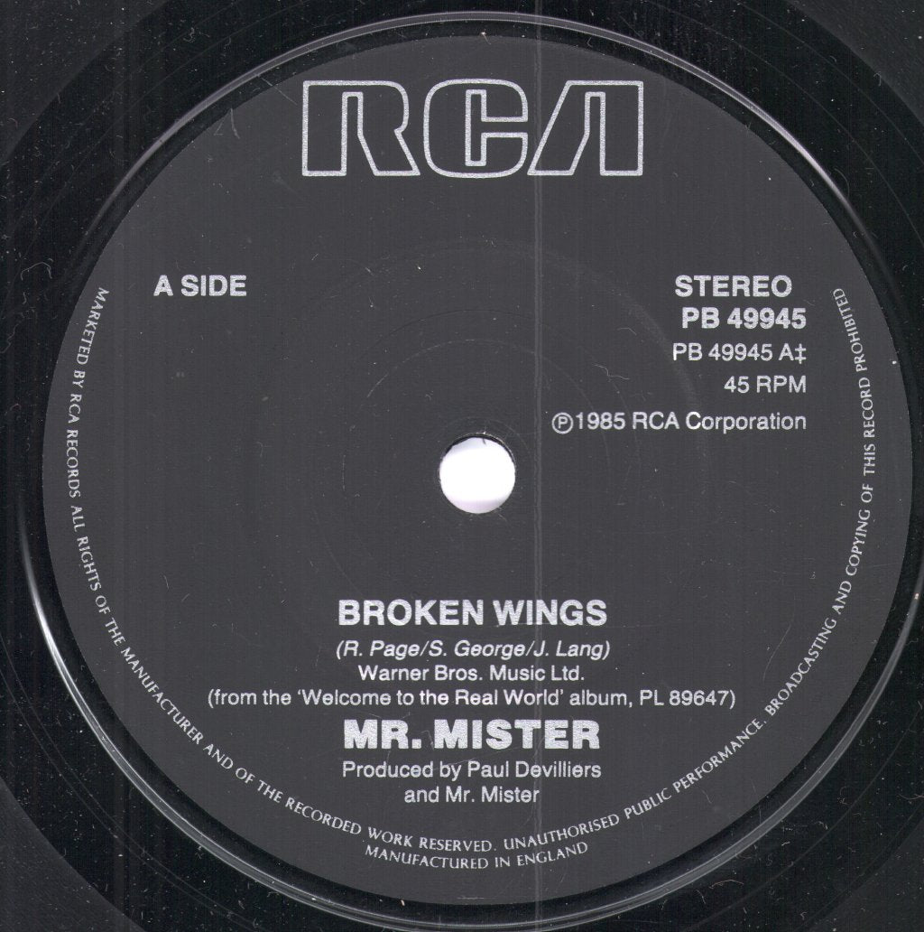 Mr Mister - Broken Wings - 7 Inch