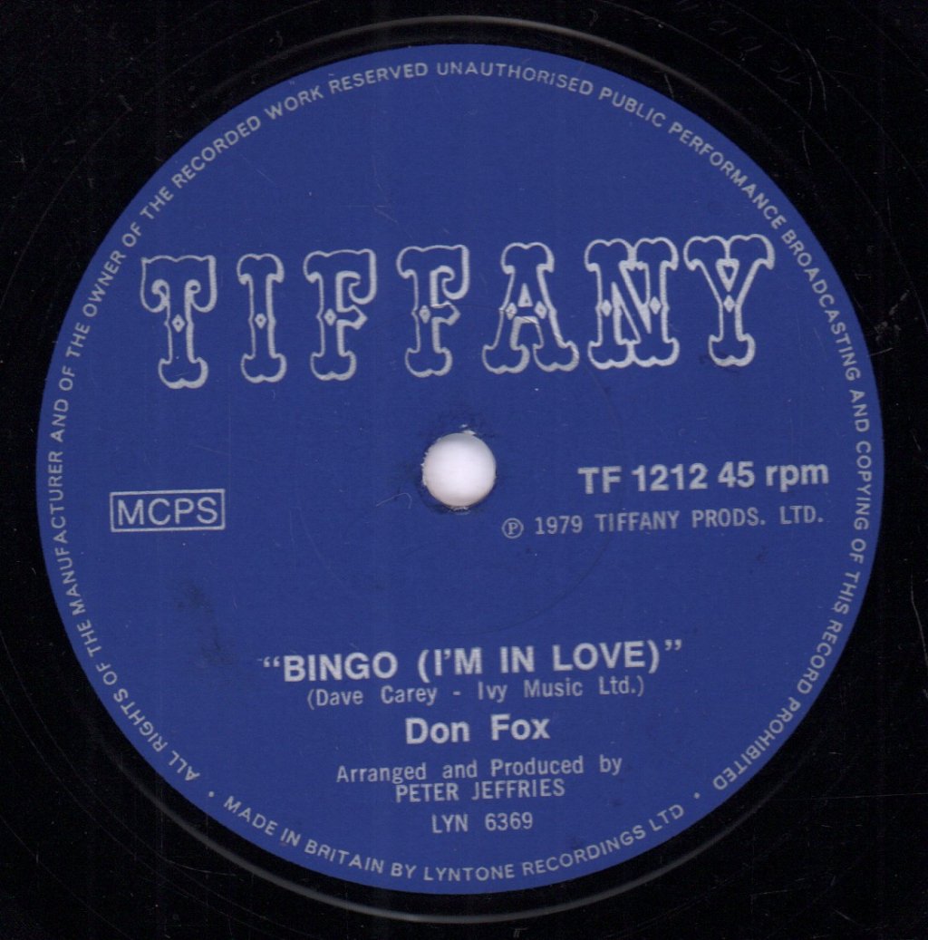 Don Fox - Bingo - 7 Inch