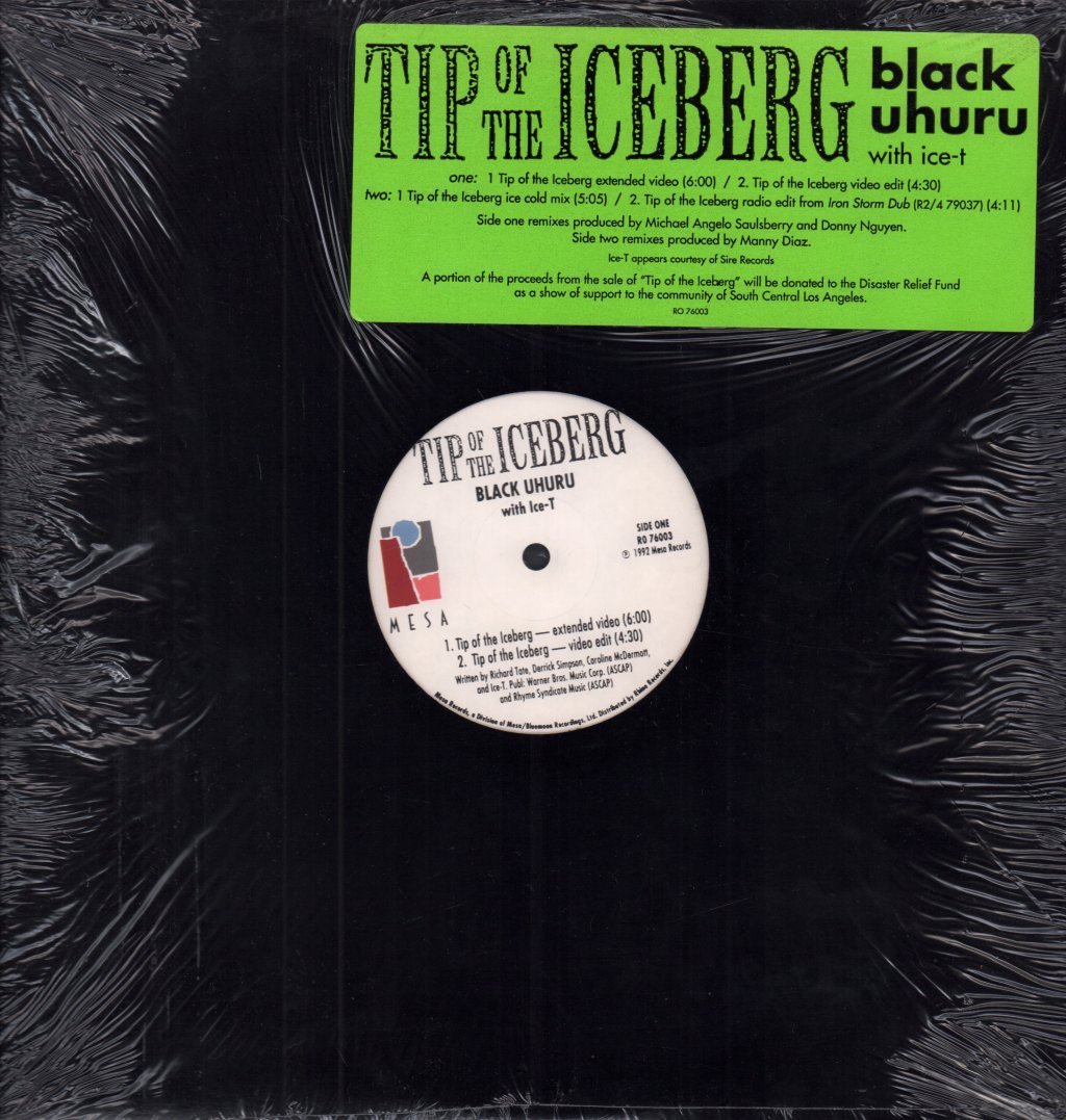 black uhuru with ice t - Tip Of The Iceberg - 12 Inch