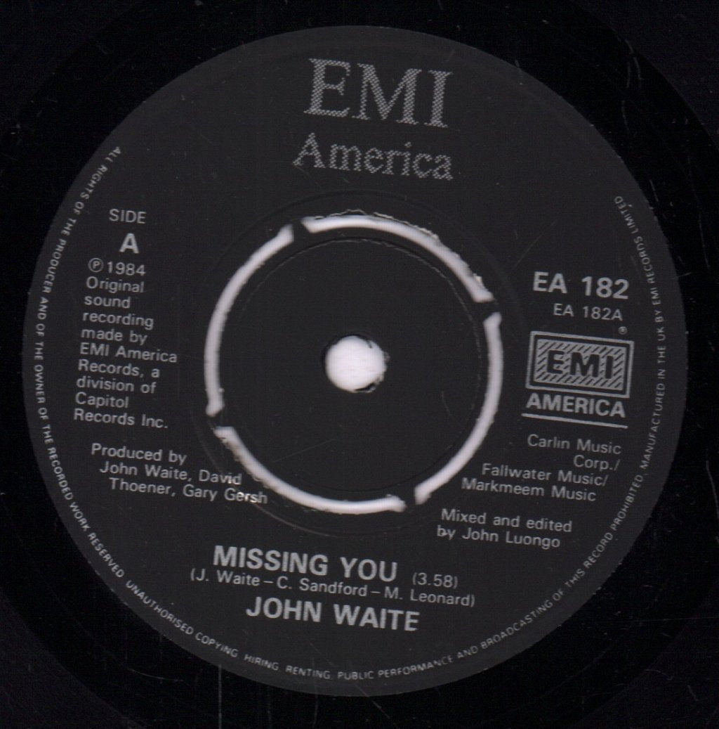 John Waite - Missing You - 7 Inch