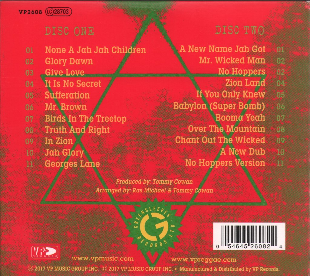 Ras Michael & The Sons Of Negus - None A Jah Jah Children - Double Cd