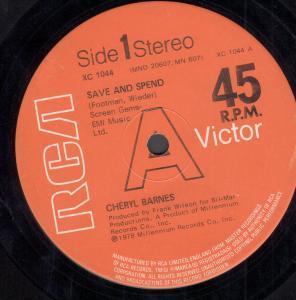 Cheryl Barnes - Save And Spend - 12 Inch