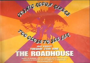 Cosmic Rough Riders - Too Close To See Far - Flyer