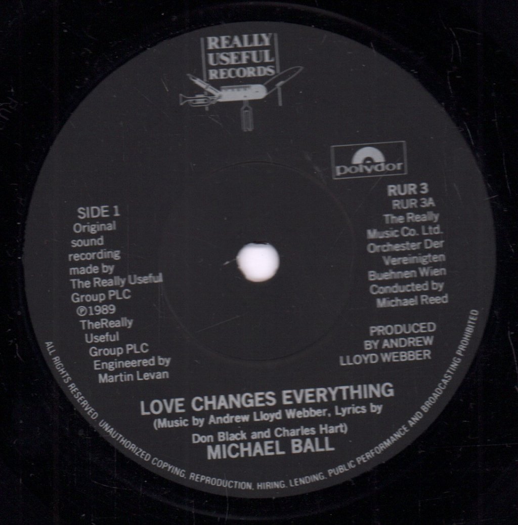 Michael Ball - Love Changes Everything - 7 Inch