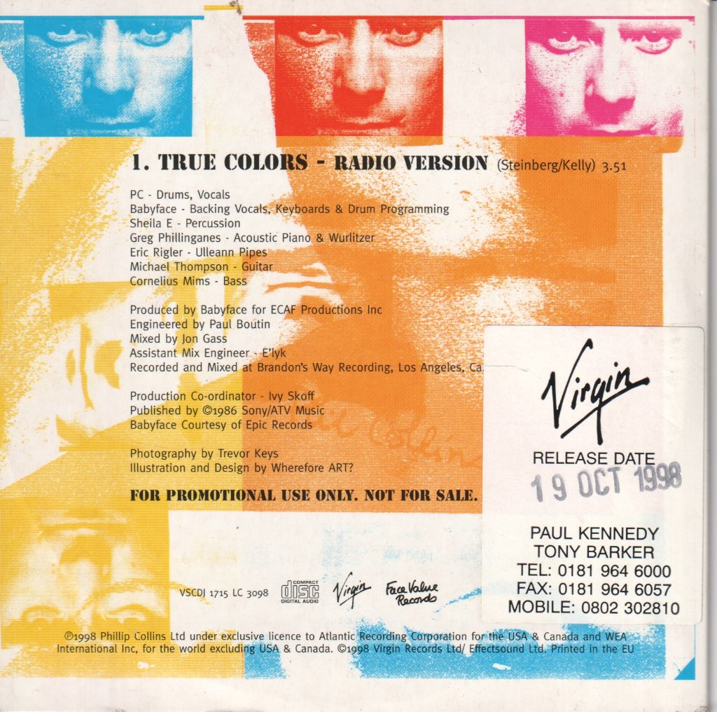 Phil Collins - True Colors - Cd