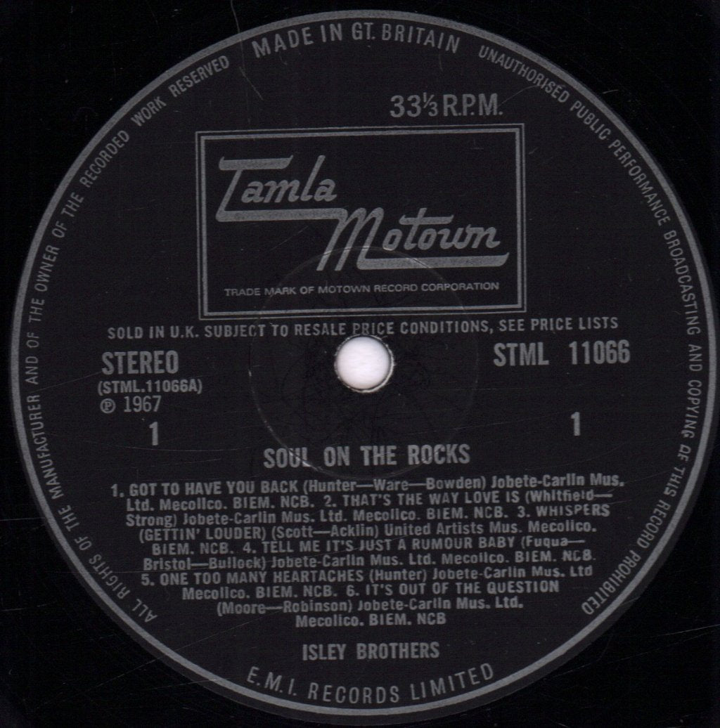 Isley Brothers - Soul On The Rocks - Lp